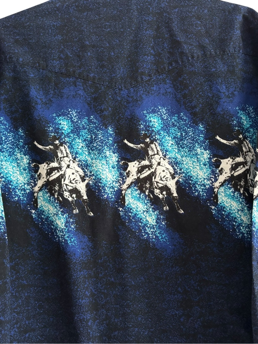 Wrangler XLG western black pearl snap long sleeve rodeo buck cowboy. - Picture 5 of 9